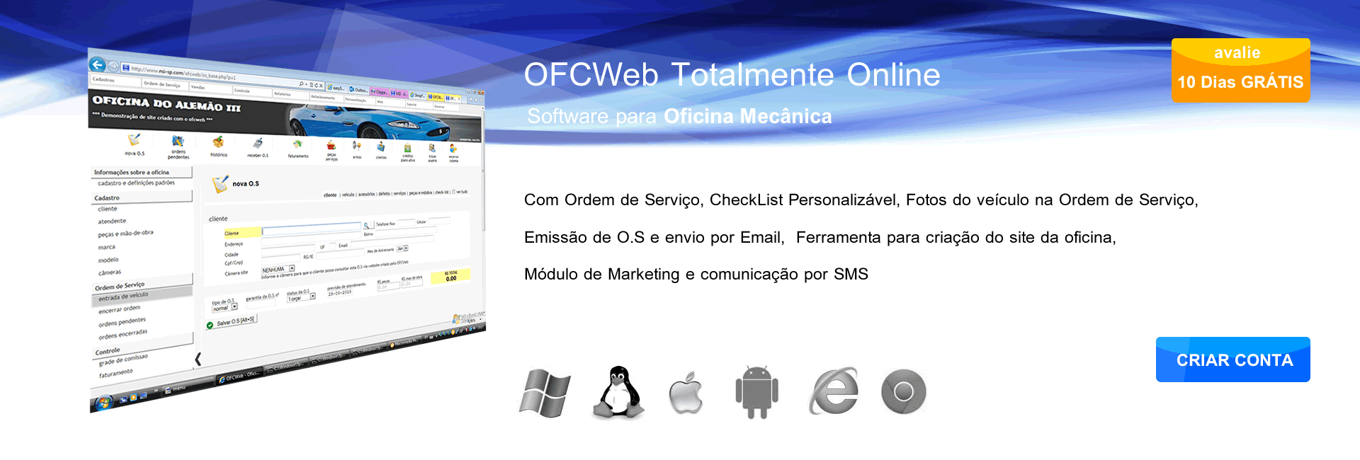 OFCWeb - Criar conta